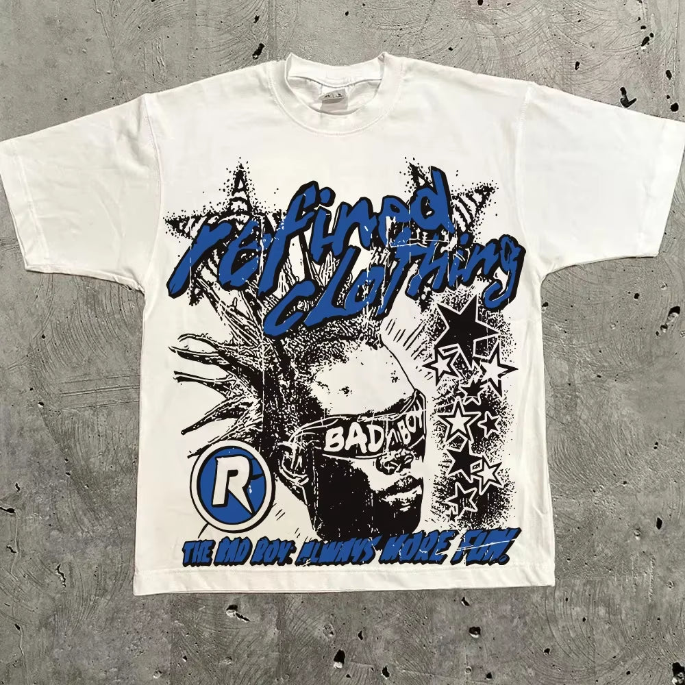 Harajuku Letter Graphic T Shirts Y2K Tops Men Women High Street Oversized T Shirt Pro Choice Streetwear Vintage Tee Clothing