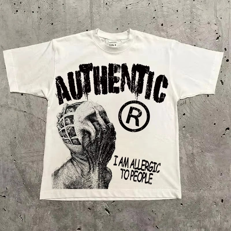 Harajuku Letter Graphic T Shirts Y2K Tops Men Women High Street Oversized T Shirt Pro Choice Streetwear Vintage Tee Clothing