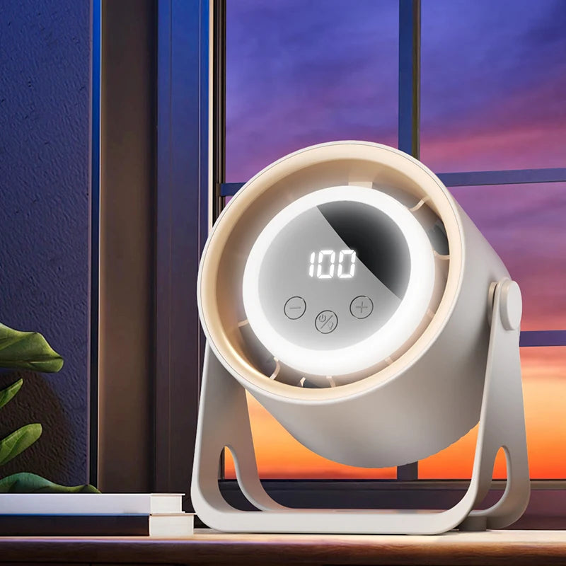 USB desktop/hanging multi-purpose small fan LCD portable small fan with LCD display power level