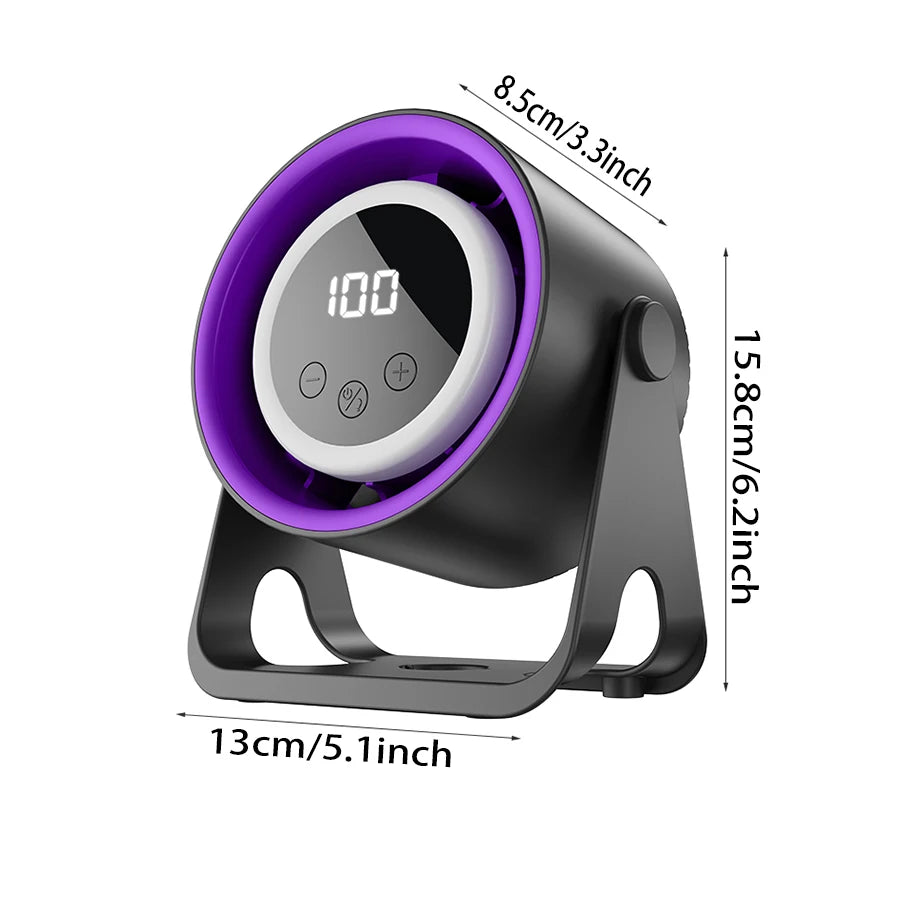 USB desktop/hanging multi-purpose small fan LCD portable small fan with LCD display power level