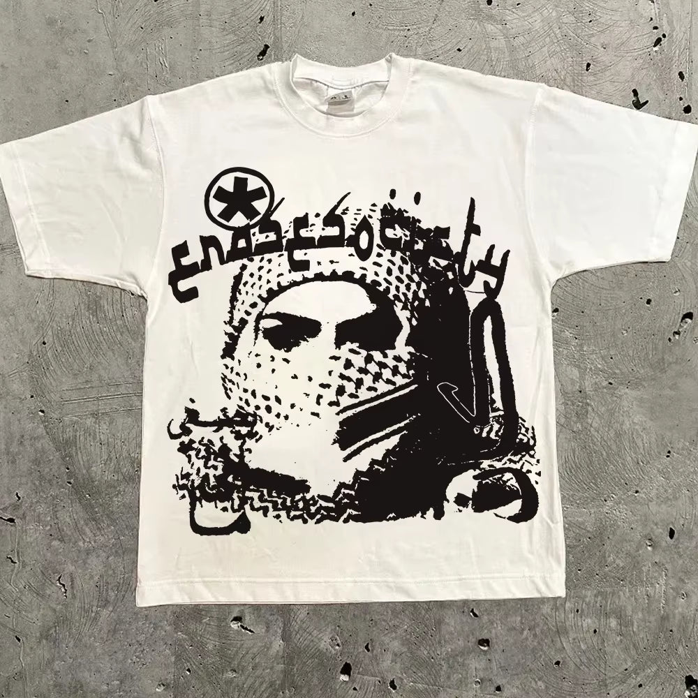 Harajuku Letter Graphic T Shirts Y2K Tops Men Women High Street Oversized T Shirt Pro Choice Streetwear Vintage Tee Clothing